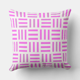 pink and white Geometric Throw Pillow