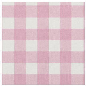 Pink and White Gingham Fabric