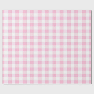 Pink and White Gingham Gift Wrap
