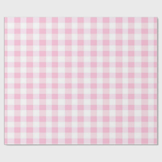 Pink and White Gingham Gift Wrap