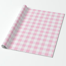 Pink and White Gingham Gift Wrap