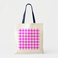Pink and White Gingham Pattern