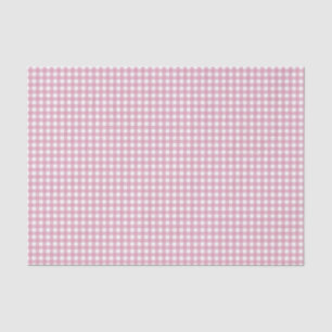 Pink and White Gingham Tissue Paper