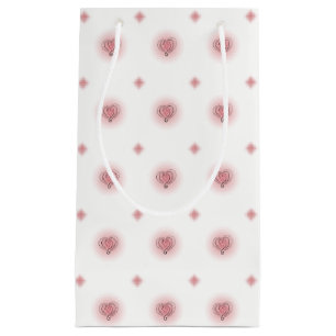 Pink and White Hearts & Diamonds Pattern Gift Bag