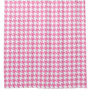 Pink and White Houndstooth Pattern