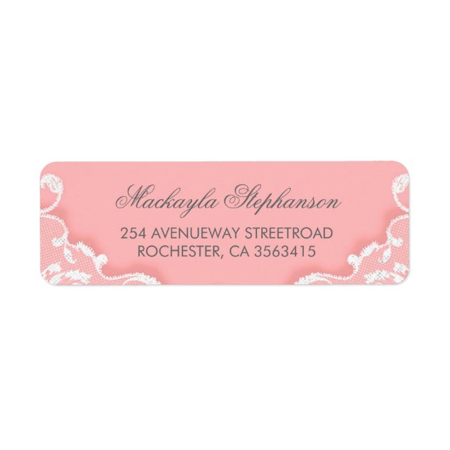 Pink and White Lace Wedding (Front)