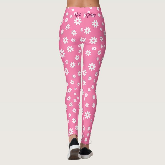 Pink and White Leggings (Back)