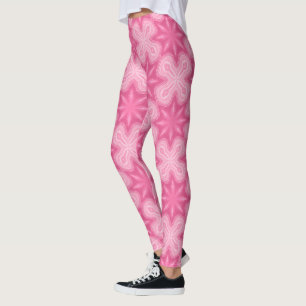 Pink And White Leggings