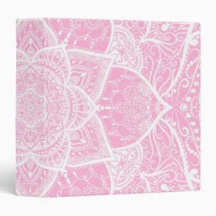 Pink and White Mandala - Loergann in Rose Binder