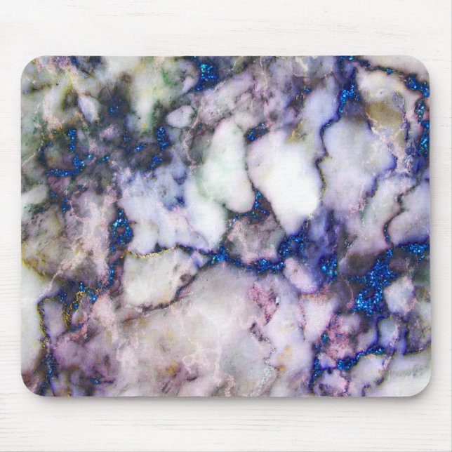 Pink And White Marble Mouse Pad (Front)