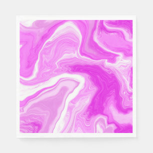 Pink and White Marble Swirls Napkin