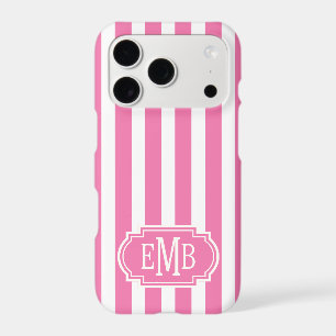 Pink and White Monogrammed Stripes