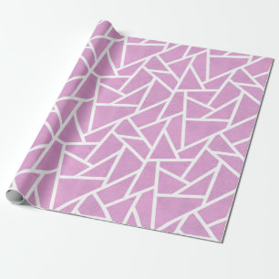 Pink and white mosaic pattern wrapping paper