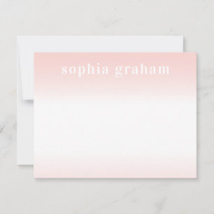 Pink and White Ombre Card