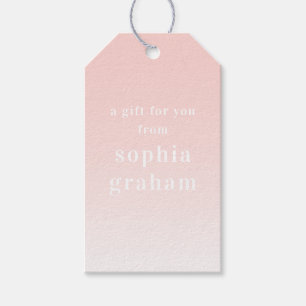 Pink and White Ombre Gift Tags