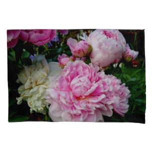 Pink and White Peonies Pillowcase