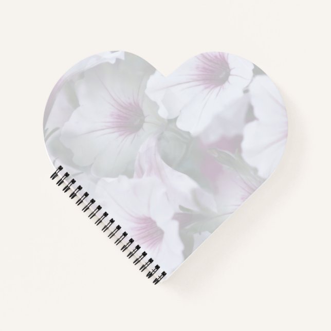 Pink And White Petunias Notebook (Front)