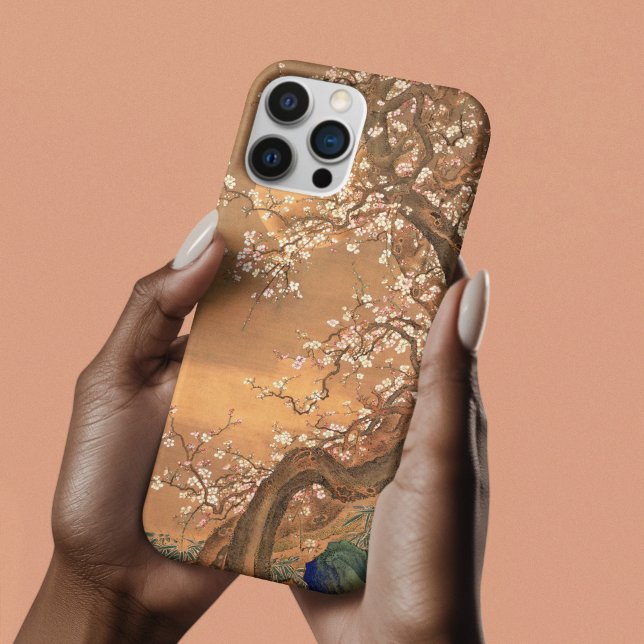 Pink and White Plum Blossoms in Moonlight, Shizan Case-Mate iPhone Case (Creator Uploaded)