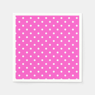 Pink and white polka dot glamour modern napkin