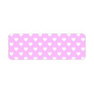 Pink and White Polka Dot Hearts