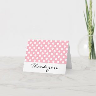 Pink and White Polka Dot Merci Notes