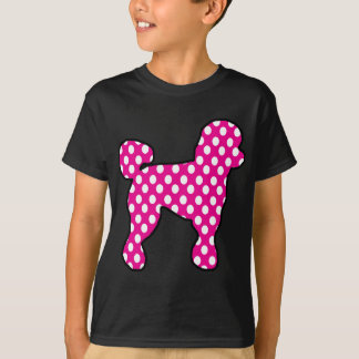 Pink And White Polka Dot Poodle For 50s Sock Hop T-Shirt