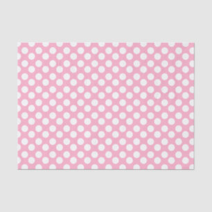 Pink and White Polka Dot Tissue Paper