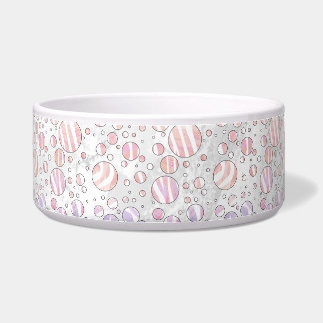 Pink and White Polka Dot Zebra (Right)