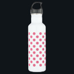 Pink and white polka dots 710 ml water bottle<br><div class="desc">Pink and white polka dots</div>