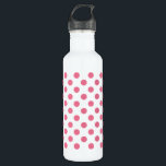 Pink and white polka dots 710 ml water bottle<br><div class="desc">Pink and white polka dots</div>