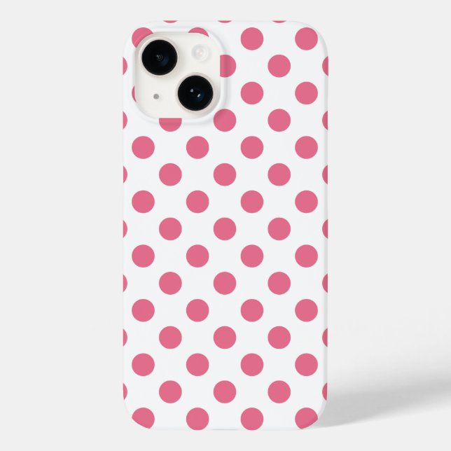 Pink and white polka dots Case-Mate iPhone case (Back)
