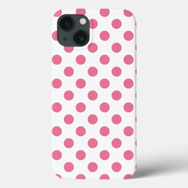 Pink and white polka dots Case-Mate iPhone case (Back)