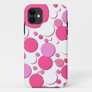 Pink and white polka dots iPhone 11 case