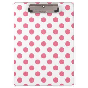 Pink and white polka dots clipboard
