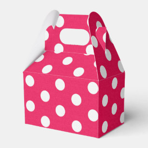 Pink And White Polka Dots Favor Box