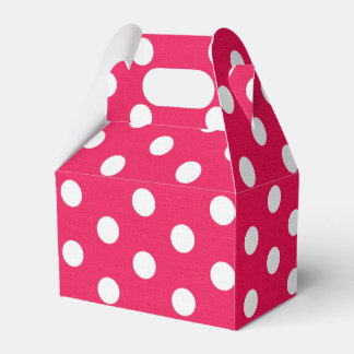 Pink And White Polka Dots Favor Box