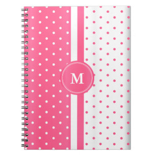 Pink and White Polka Dots Notebook