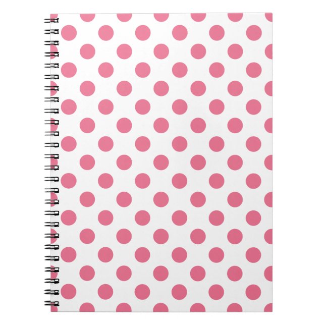Pink and white polka dots notebook (Front)