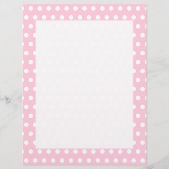 Pink and White Polka Dots Pattern. (Front)