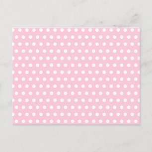 Pink and White Polka Dots Pattern. Postcard