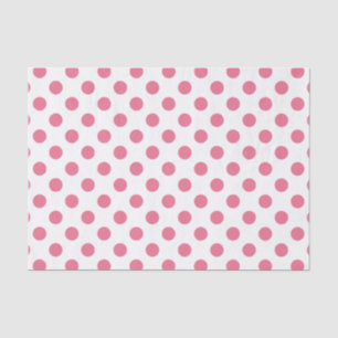 Pink and white polka dots tissue paper