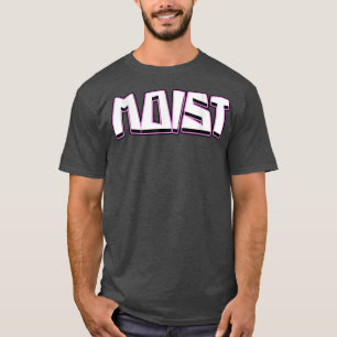 PINK AND WHITE RETRO MOIST T-Shirt