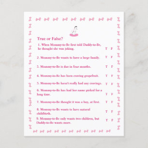 Pink and White Rocking Horse Customizable T/F Game Flyer
