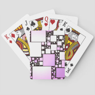 Pink and White Square Dancing Playing Cards