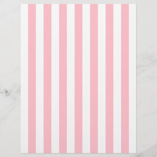Pink and White Striped Letterhead (Front)