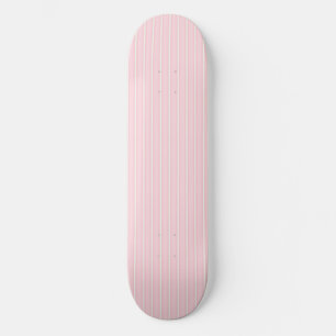 Pink and White Striped Skatedeck Skateboard