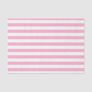Pink and White Striped Tissue Paper