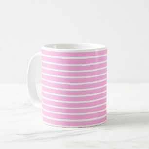 Pink and White Stripes Coffee Mug