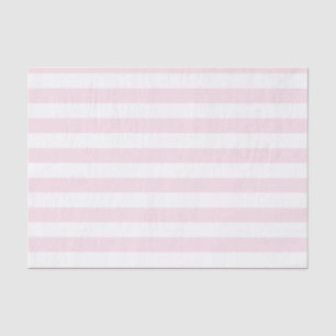 Pink and White Stripes Cute Girly Pattern Tissue Paper
