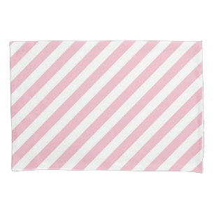 Pink and White Stripes Pillowcase